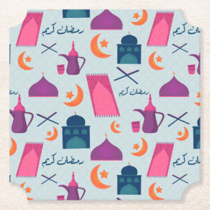 Dessous-de-verre En Papier Bon Motif du Ramadan