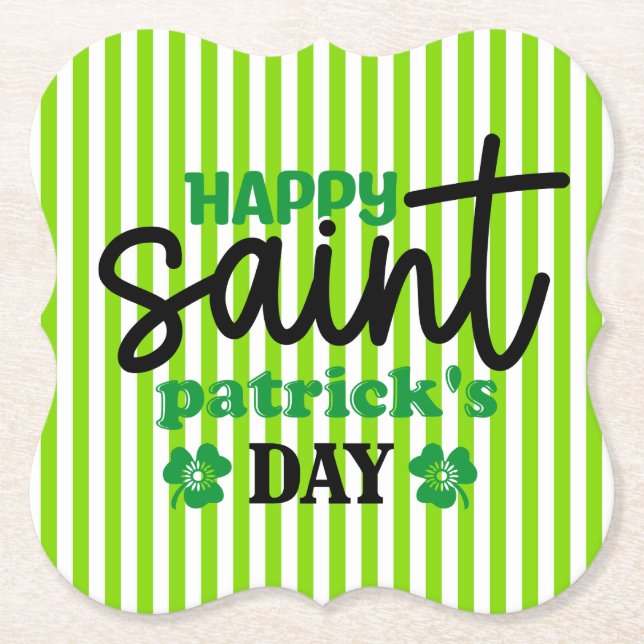 Dessous-de-verre En Papier Bonne Saint Patrick's Day-59889 (Devant)