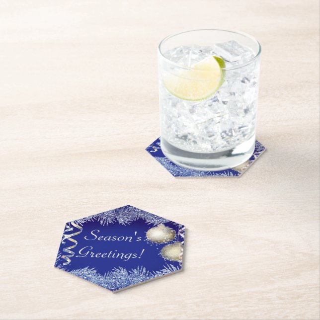 Dessous-de-verre En Papier Bonnes Fêtes Noël Parties scintillant Noël (En situation)