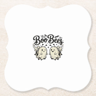 Dessous-de-verre En Papier Boo Bees Modèle de abeille fantôme Halloween vinta