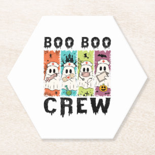Dessous-de-verre En Papier Boo Boo Crew Infirmière d'Halloween