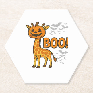 Dessous-de-verre En Papier Boo Giraffe Halloween Costume Giraffe Lover Spooky