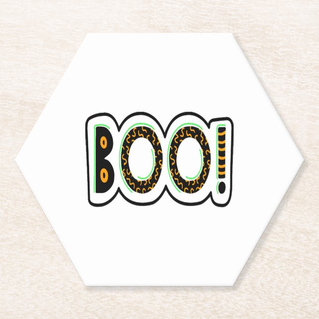 Dessous-de-verre En Papier BOO Halloween (Devant)