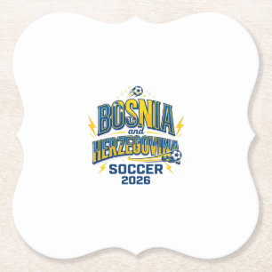 Dessous-de-verre En Papier Bosnie-Herzégovine Football 2026 Football Gras Typ