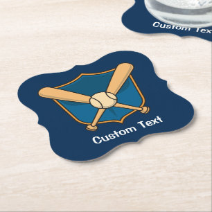 Dessous-de-verre En Papier Bouclier de base-ball