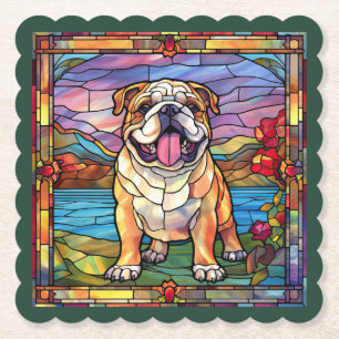 Dessous-de-verre En Papier Bouledogue anglais