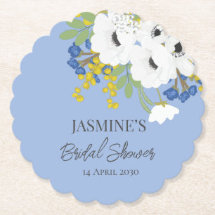 Dessous-de-verre En Papier Bouquet Floral de Printemps de Mariage 