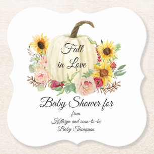 Dessous-de-verre En Papier Bouquet floral de tournesol Chute Bébée Douche p