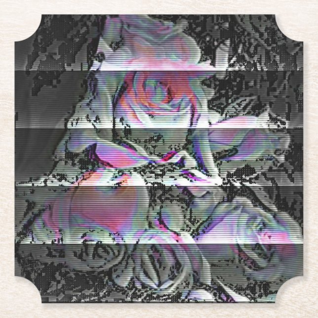 Dessous-de-verre En Papier Bouquet Techno   (Devant)