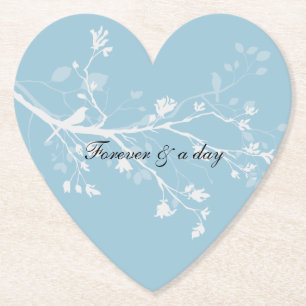 Dessous-de-verre En Papier Branches Bleues Blancs