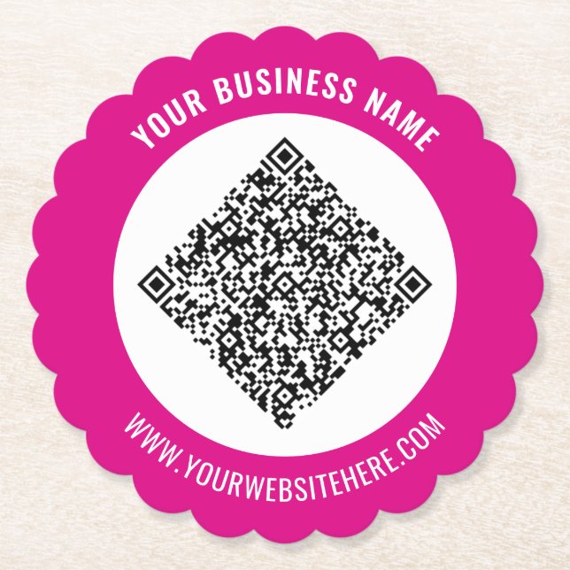 Dessous-de-verre En Papier Branded Promotional QR Code Paper Coasters Example (Devant)
