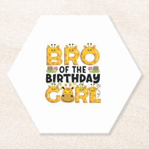Dessous-de-verre En Papier Brother 1er anniversaire fille Giraffe Theme Party