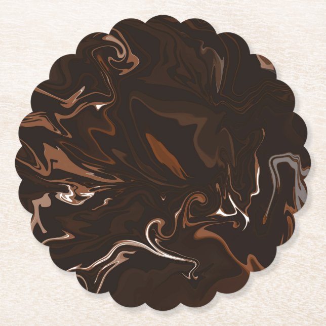 Dessous-de-verre En Papier Brown, noir et gris (Devant)