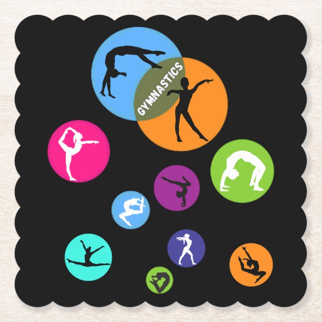 Dessous-de-verre En Papier Bulle de gymnastique (Devant)