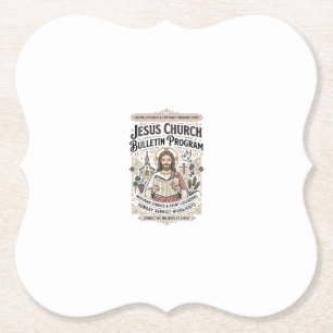 Dessous-de-verre En Papier Bulletin de l'église de Jésus Programme Bulletin d