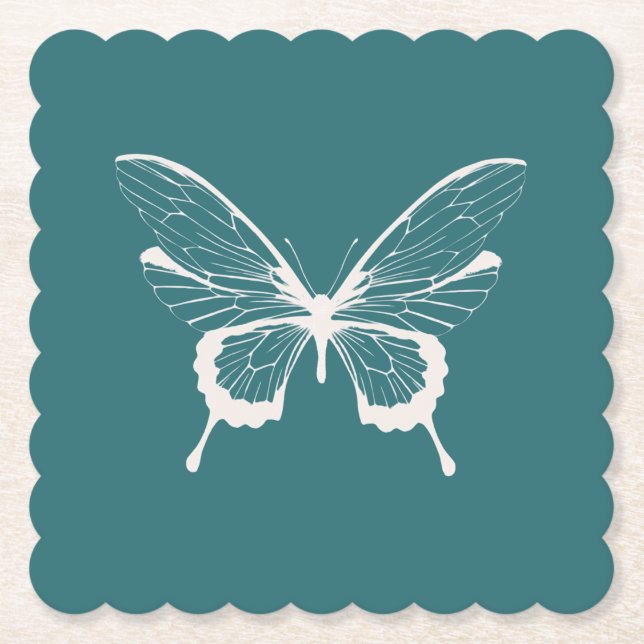 Dessous-de-verre En Papier Butterfly Paper Coaster (Devant)