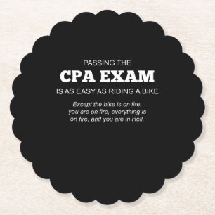 Dessous-de-verre En Papier Cadeau de l'examen CPA certifié