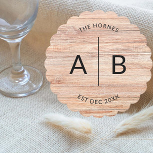 Dessous-de-verre En Papier Cadeau de mariage personnalisé pour pendaison de c