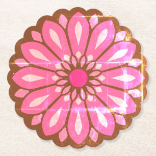 DESSOUS-DE-VERRE EN PAPIER CADEAU FLEURS MODERNES COLORÉ POUR FILLE SOEUR MAM