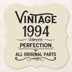 Dessous-de-verre En Papier Cadeaux de 30e anniversaire vintages personnalisés