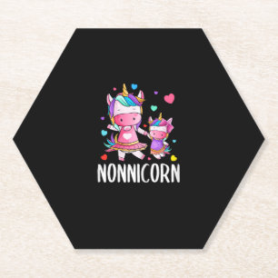 Dessous-de-verre En Papier Cadeaux de licorne mignons Nonnicorn pour la fête