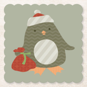 DESSOUS-DE-VERRE EN PAPIER CADEAUX DE PORTEFEUILLE DE PENGUIN