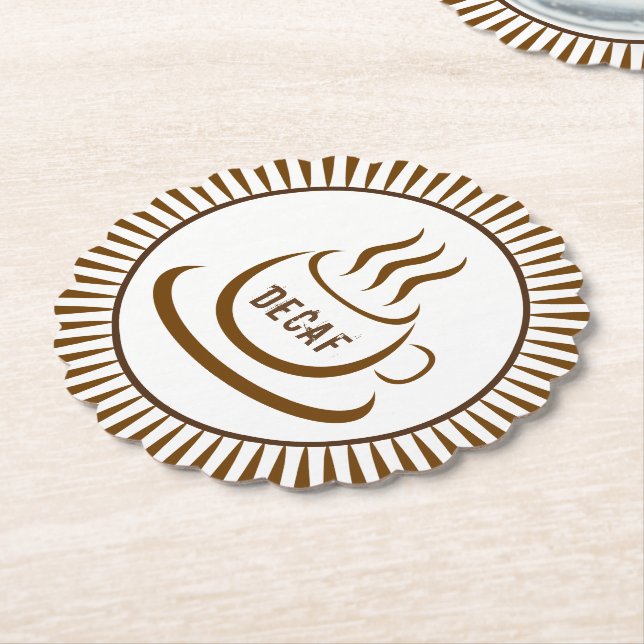 Dessous-de-verre En Papier Café Decaf (Incliné)