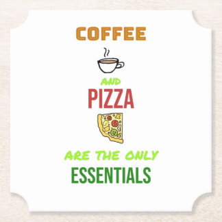 Dessous-de-verre En Papier Café et pizza