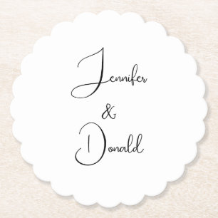 Dessous-de-verre En Papier Calligraphie tendance écriture classique simple pe