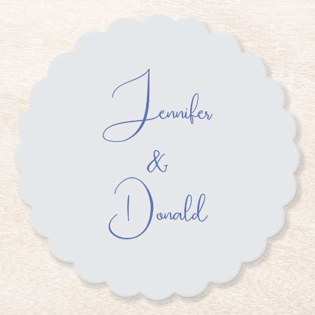 Dessous-de-verre En Papier Calligraphie tendance script classique personnel s (Devant)