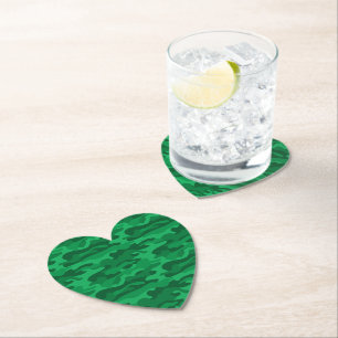 Dessous-de-verre En Papier Camo Monocolore Vert Espagnol