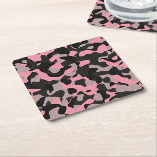 Dessous-de-verre En Papier Camo rose