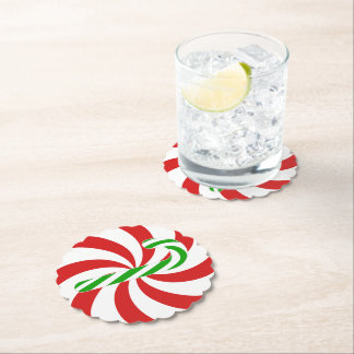 Dessous-de-verre En Papier Candy cane swirl