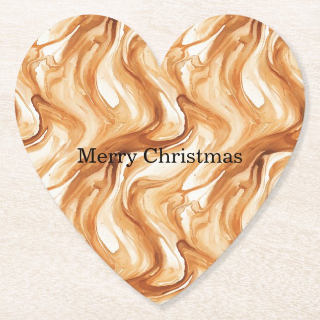 Dessous-de-verre En Papier Caramel Carmel Candy Swirls Christmas (Devant)