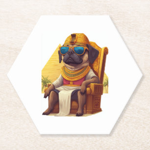 Dessous-de-verre En Papier Carlin pharaon - Chien d'Egypte antique