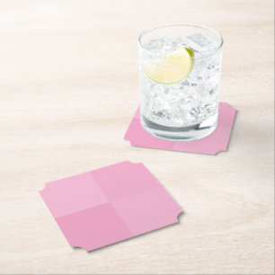 Dessous-de-verre En Papier Carré géométrique rose pâle