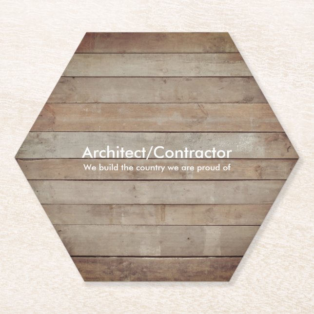 Dessous-de-verre En Papier Carte de visite de pont en bois (Devant)