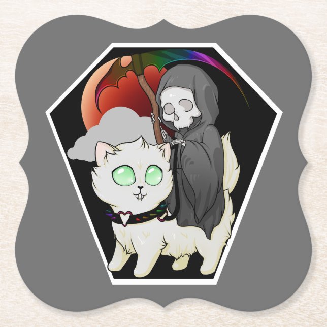 Dessous-de-verre En Papier Cartes de décès (Devant)