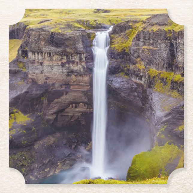 Dessous-de-verre En Papier Cascade de Haifoss, Islande (Devant)