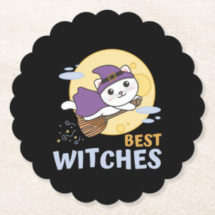 Dessous-de-verre En Papier Cat Halloween Witch Children Witches Best Witches