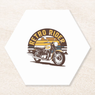 Dessous-de-verre En Papier Cavalier Rétro � Moto