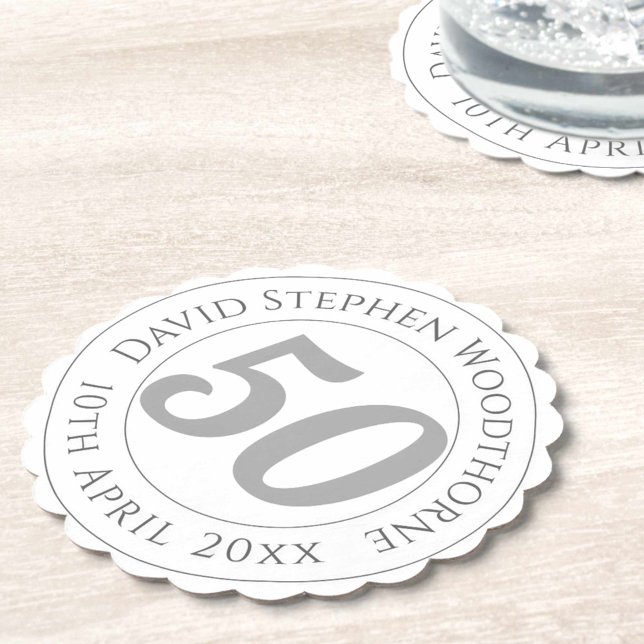 Dessous-de-verre En Papier Célébration commémorative d'anniversaire Personnal (Créateur téléchargé)