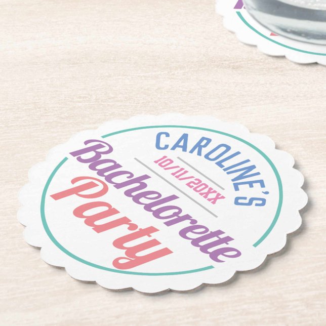 Dessous-de-verre En Papier Célébration d'une Fête de Fiançailles entre Filles (Créateur téléchargé)