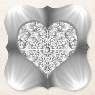 Dessous-de-verre En Papier Céramique gris dentelle