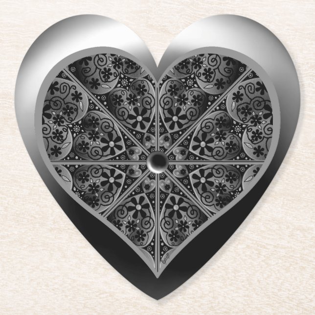 Dessous-de-verre En Papier Céramique noir (Devant)