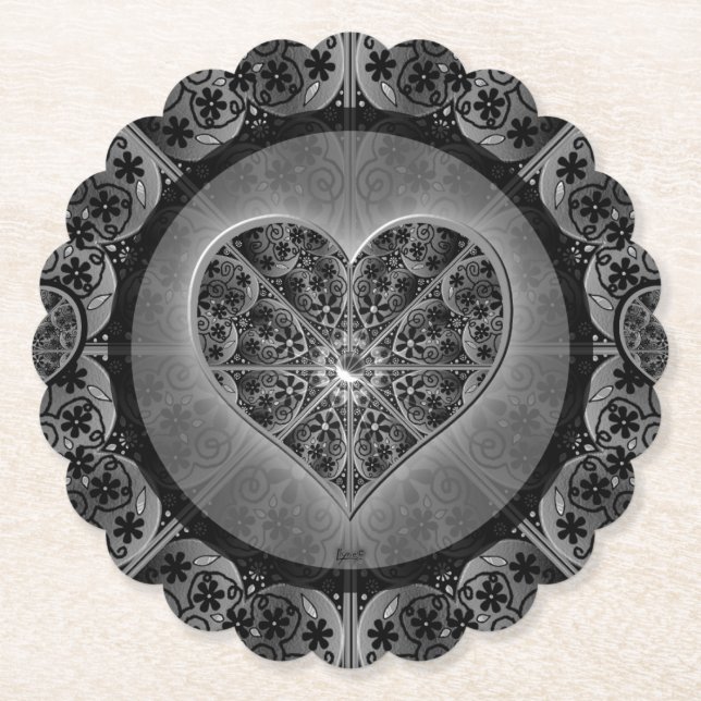 Dessous-de-verre En Papier Céramique noir (Devant)