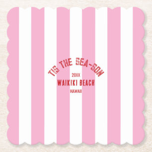 Dessous-de-verre En Papier C'Est Le Fils De La Mer Custom Beach Noël Rose Str