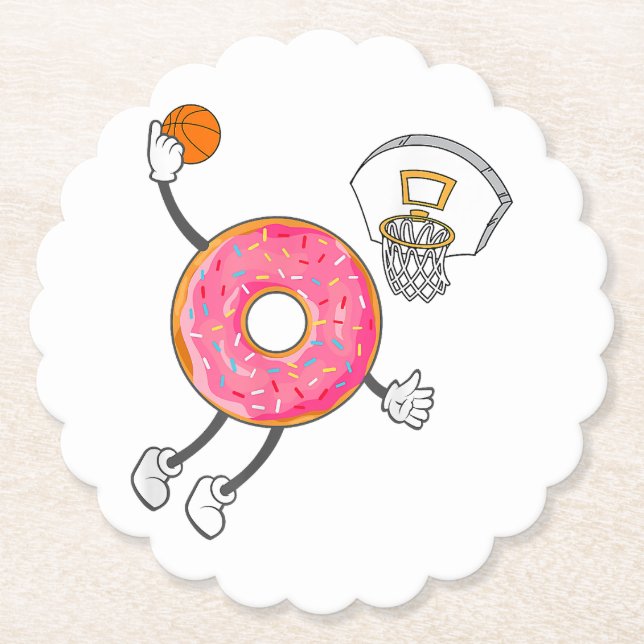 Dessous-de-verre En Papier Champ de nourriture Dunking Donut Hole (Devant)