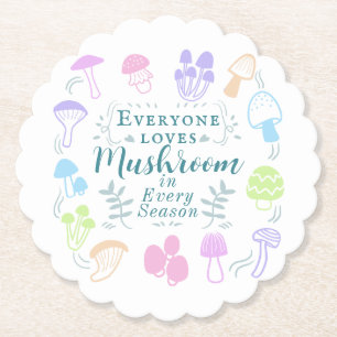 Dessous-de-verre En Papier Champignons colorés