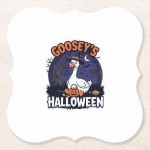 Dessous-de-verre En Papier Chapeau de sorcière citrouille d'oie Halloween de
